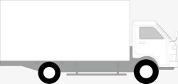 白色卡通货柜车图图标图标