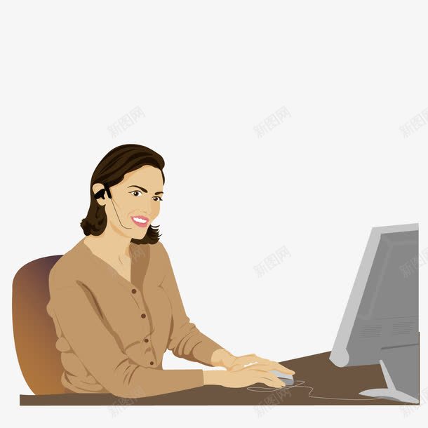玩电脑戴耳机的女人png免抠素材_新图网 https://ixintu.com 女人 电脑 耳机