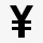 货币标志日元简单的黑色ipho图标图标