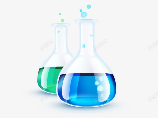 化学实验psd免抠素材_新图网 https://ixintu.com 化学实验 瓶子 蓝色 试验瓶