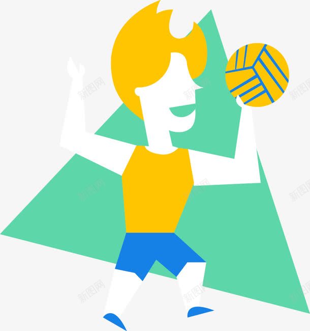 2016里约奥运会运动小人png免抠素材_新图网 https://ixintu.com 2016 RIO 巴西奥运会 排球 运动员 运动小人 里约奥运会