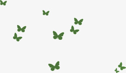 绿色蝴蝶矢量图素材
