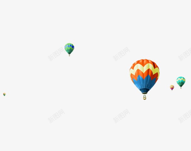 飞舞白色热气球png免抠素材_新图网 https://ixintu.com 图片 热气球 白色 飞舞