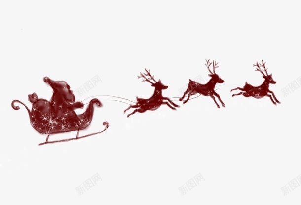 圣诞鹿元素png免抠素材_新图网 https://ixintu.com 圣诞老人 圣诞节标志 圣诞鹿 雪橇图片