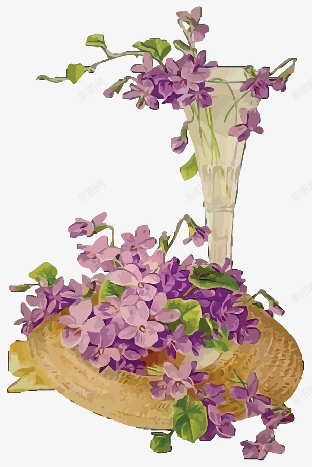紫罗兰png免抠素材_新图网 https://ixintu.com 紫罗兰 紫色 花