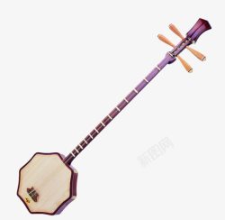 古典弹奏乐器紫色素材