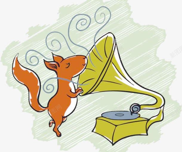 听音乐的小动物卡通图png免抠素材_新图网 https://ixintu.com 卡通图 听音乐 听音乐动物 小动物