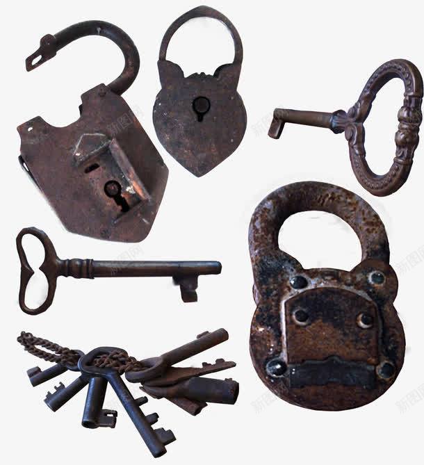 古老的钥匙和锁头png免抠素材_新图网 https://ixintu.com 老旧 钥匙 锁头