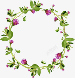 绿色花环素材