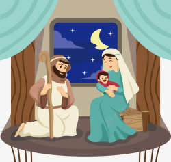 宗教节日耶稣诞生矢量图素材
