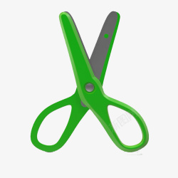 灰色小型剪刀剪裁工具小型绿色儿童剪刀高清图片