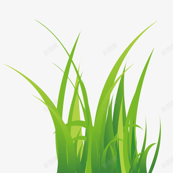 绿色植物小草psd免抠素材_新图网 https://ixintu.com 小草 植物 素材 绿色