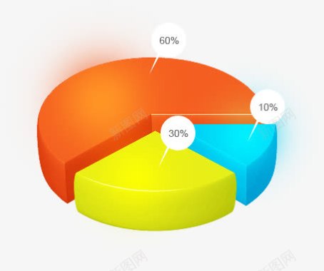 PPT饼状图图标图标