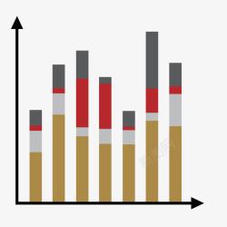棕色条形坐标轴分析图素材