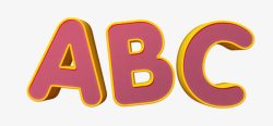 abc装饰立体字母高清图片