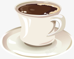 一杯褐色咖啡矢量图素材