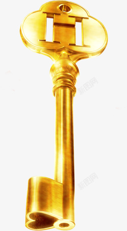 金色钥匙装饰图案素材