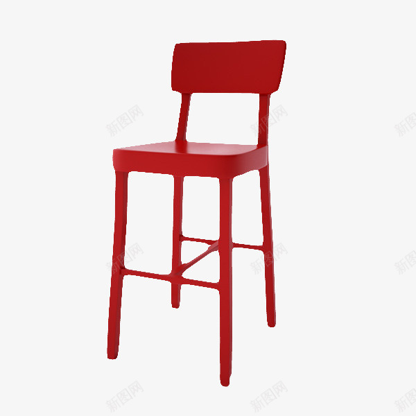 红色高脚塑料凳子png免抠素材_新图网 https://ixintu.com 凳子 塑料 塑料凳 红色 红色高脚塑料凳子 脚踩 高脚