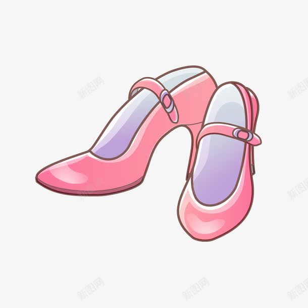 手绘粉色高跟鞋png免抠素材_新图网 https://ixintu.com 女鞋 手绘高跟鞋 粉色 粉色高跟鞋 高跟鞋