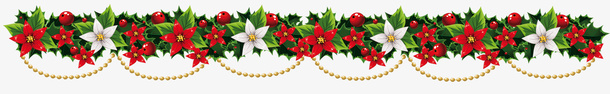 装饰手绘鲜花边框png免抠素材_新图网 https://ixintu.com 圣诞节 圣诞装饰 花边 装饰图案 边框 鲜花