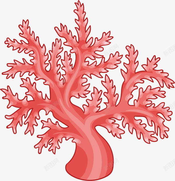 珊瑚树矢量图ai免抠素材_新图网 https://ixintu.com 卡通手绘 卡通水彩画 植物 珊瑚树 装饰图案 矢量图