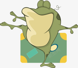 卡通青蛙动物插画装饰图案素材
