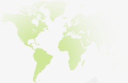 世界地图绿色地图透明地图素材