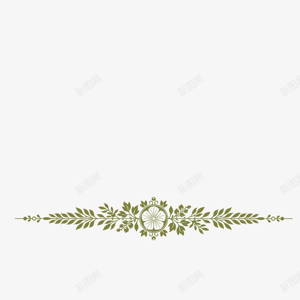 绿色花朵分割线png免抠素材_新图网 https://ixintu.com png图形 分割线 植物 绿色 装饰