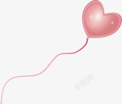 粉色心形气球素材
