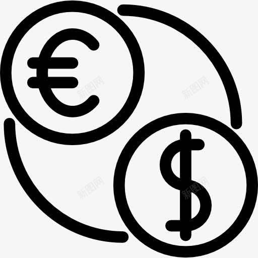 货币兑换图标png_新图网 https://ixintu.com 业务 币 欧元 美元 钱币兑换 银行