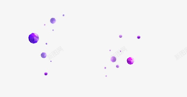 透明紫色小球png免抠素材_新图网 https://ixintu.com 小球 紫色 透明