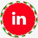 圣诞节社交媒体红色图标inpng_新图网 https://ixintu.com in 图标 圣诞节 媒体 社交 红色