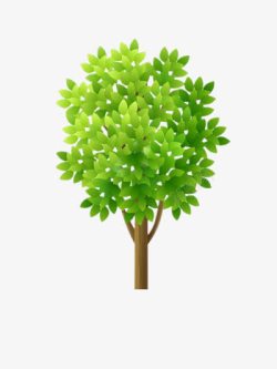 嫩绿的小树素材