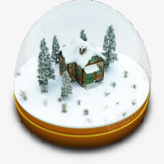 圣诞礼物装饰物球内的圣诞节图标图标