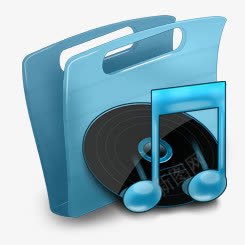 蓝色手提式文件夹图标音乐png_新图网 https://ixintu.com 图标 手提式 文件夹 蓝色 音乐