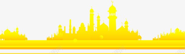 黄色伊斯兰建筑png免抠素材_新图网 https://ixintu.com 伊斯兰 城市 宗教 穆斯林 装饰图案 黄色建筑