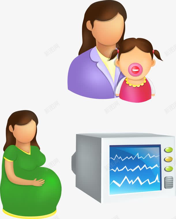 妇婴科室孕妇png免抠素材_新图网 https://ixintu.com 医疗 卡通 可爱