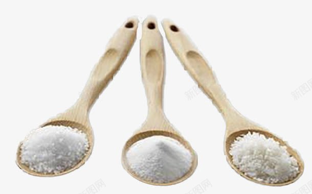 三勺食用盐png免抠素材_新图网 https://ixintu.com 产品实物 勺子 白色 食用盐