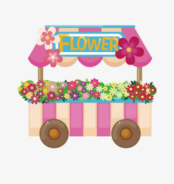 卖花的车素材