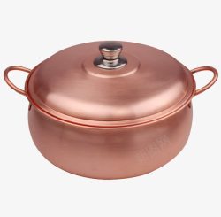 紫铜锅铜汤锅高清图片