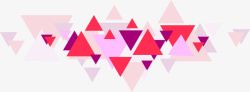 粉色系三角背景海报矢量图素材