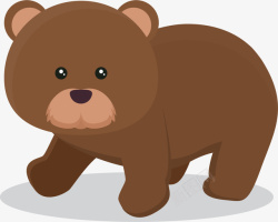 扁平化棕熊呆萌可爱棕熊高清图片