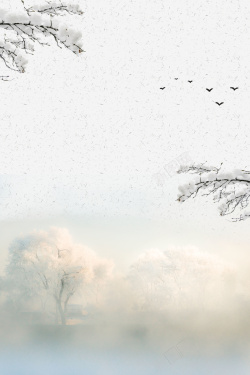 下雪美景冬季海报背景高清图片