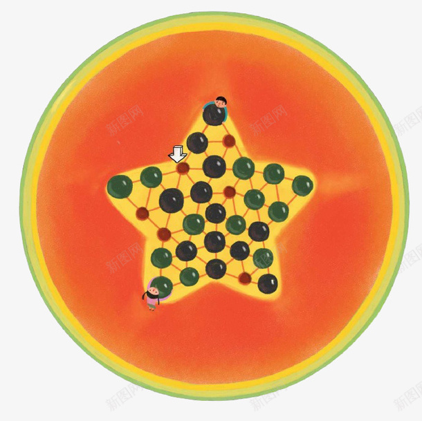 卡通木瓜水果png免抠素材_新图网 https://ixintu.com 切开 木瓜 果实 水果
