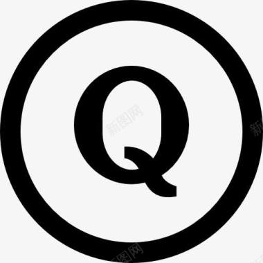 社会Quora圆形按钮图标图标