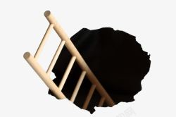 黑色洞黑洞木梯高清图片