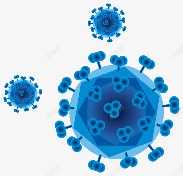 蓝色细胞png免抠素材_新图网 https://ixintu.com 免扣png 化学 医学 实验 细胞