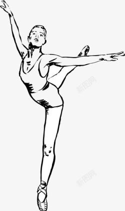 芭蕾舞女演员素描芭蕾舞女演员高清图片