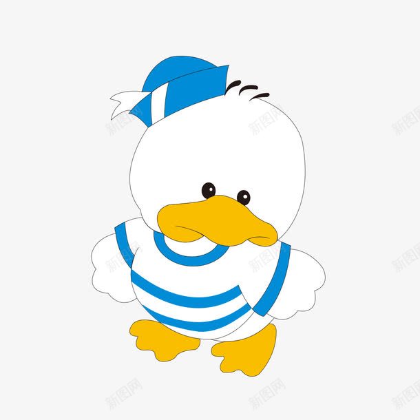 白色的小鸭子水手服png免抠素材_新图网 https://ixintu.com 水手 白色 白色鸭子 鸭子