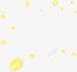 黄色抽象创意气泡素材